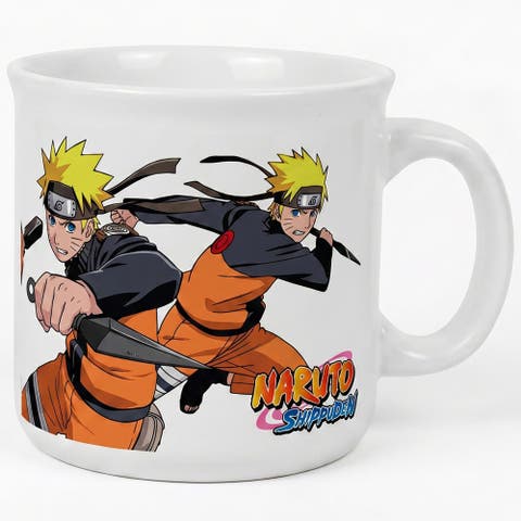 20 oz Naruto Shippuden Fight Action Ceramic Camper Mug
