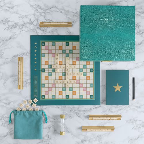 WS Game Company Scrabble Del Mar Shagreen Edition in Aquamarine  product