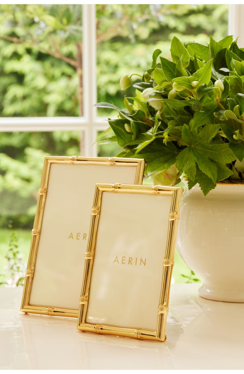 Aerin Ava Goldtone Bamboo 5 x 7-Inch Frame, Alternate, color, Gold