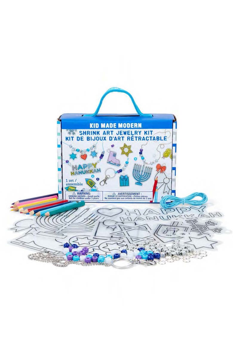 Kid Made Modern Hanukkah Shrink Art Jewelry Kit, Main, color, Multi