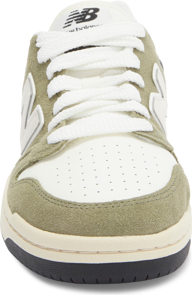 New Balance 480 Basketball Sneaker, Alternate, color, Dark Olivine/ Sea Salt