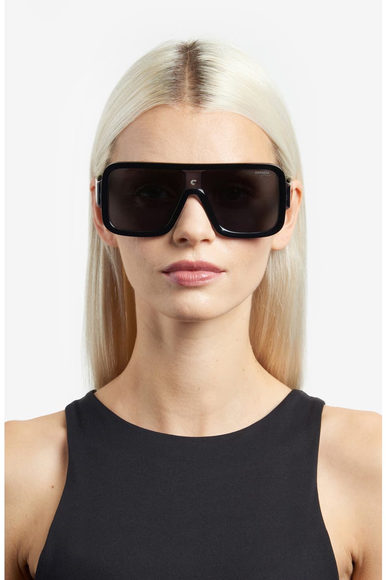 Flaglab 14 62mm Shield Sunglasses, Alternate, color, DARK GREY/ BLACK