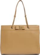 FERRAGAMO Vara Bow Leather Shoulder Bag