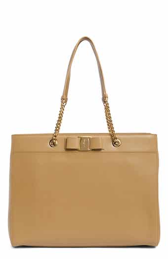 FERRAGAMO Vara Bow Leather Shoulder Bag
