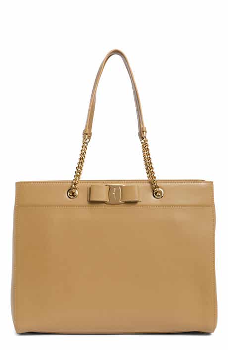 FERRAGAMO Vara Bow Leather Shoulder Bag