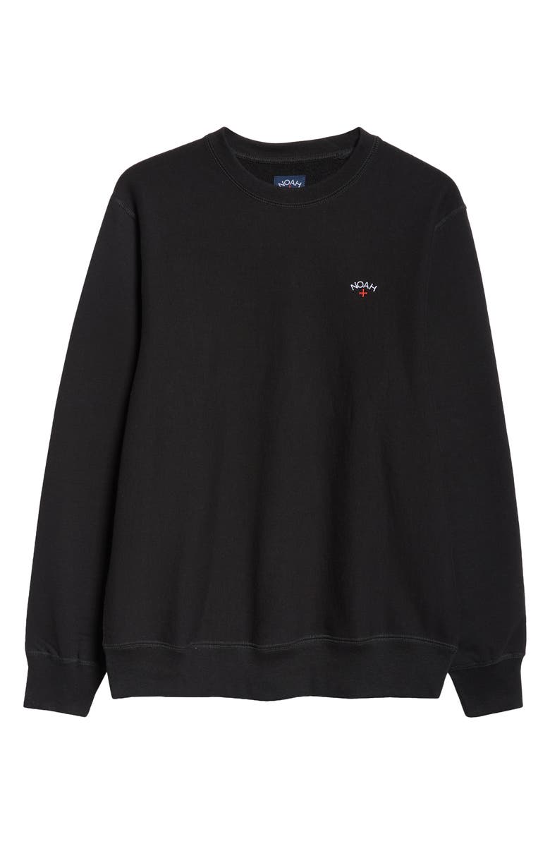 Noah Classic French Terry Crewneck Sweatshirt, Alternate, color, Black
