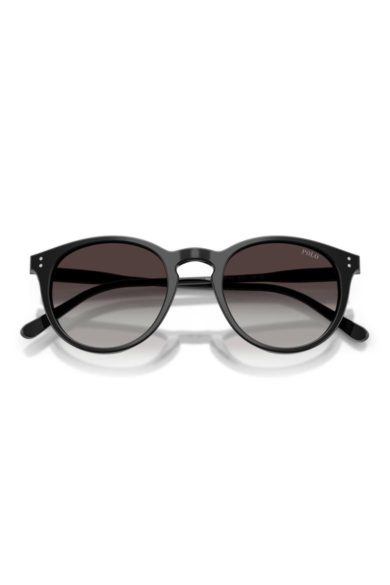 Phantos 50mm Sunglasses, Alternate, color, SHINY BLACK / GRADIENT GREY