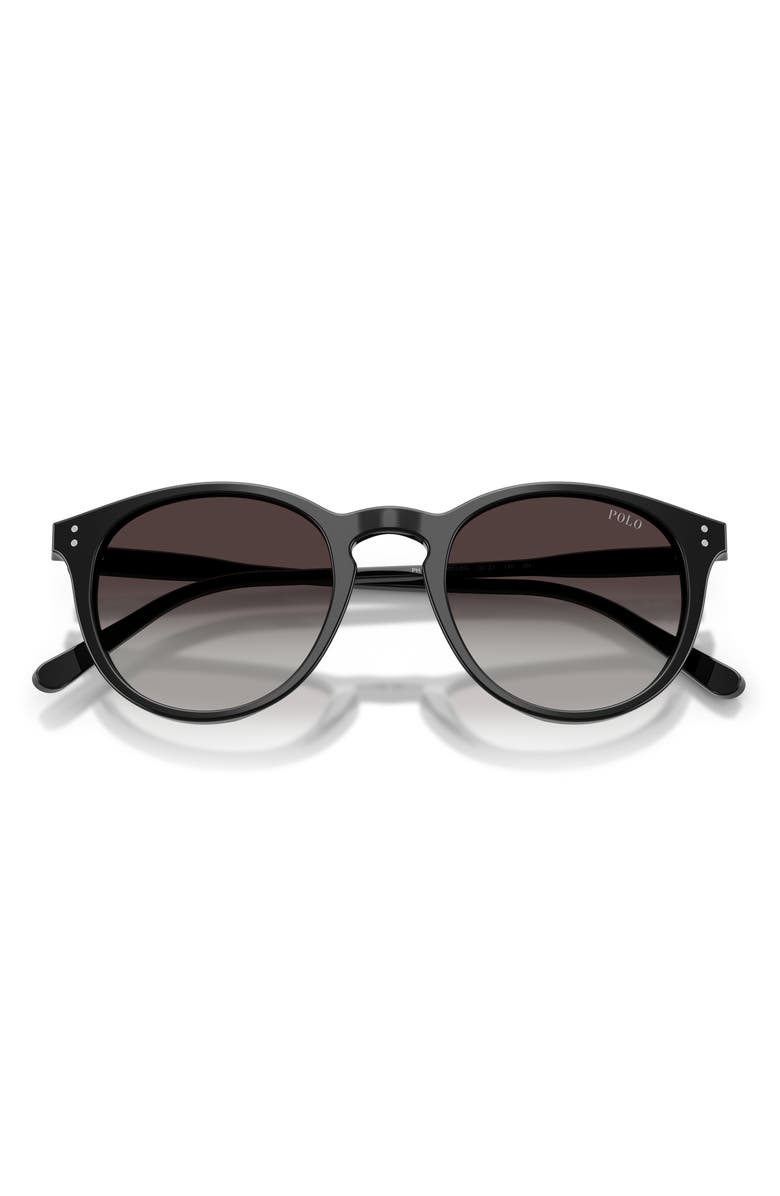 Polo Ralph Lauren Phantos 50mm Sunglasses, Alternate, color, Shiny Black / Gradient Grey