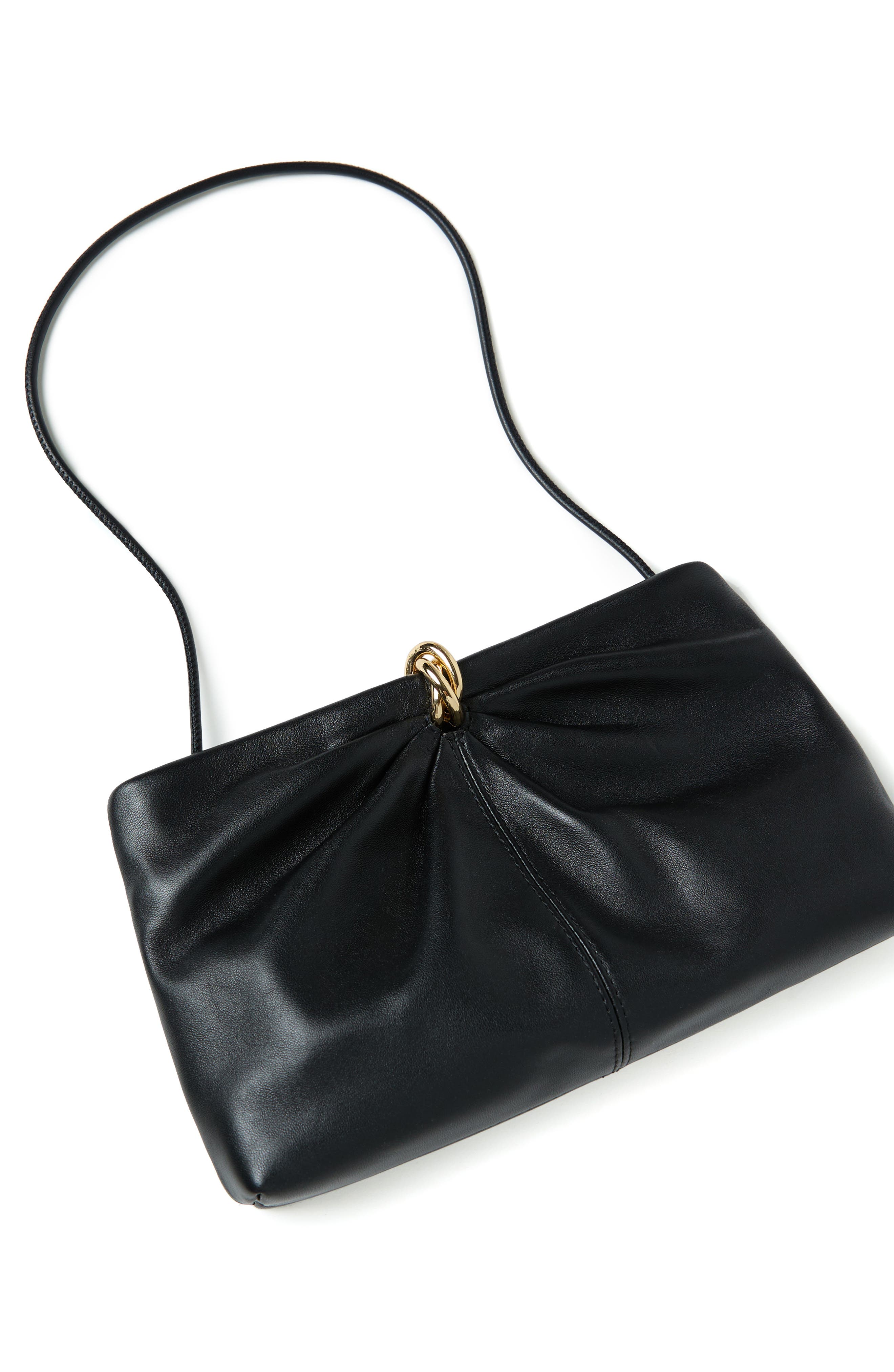 Loeffler Randall Corrine Leather Shoulder Bag, Alternate, color, Black