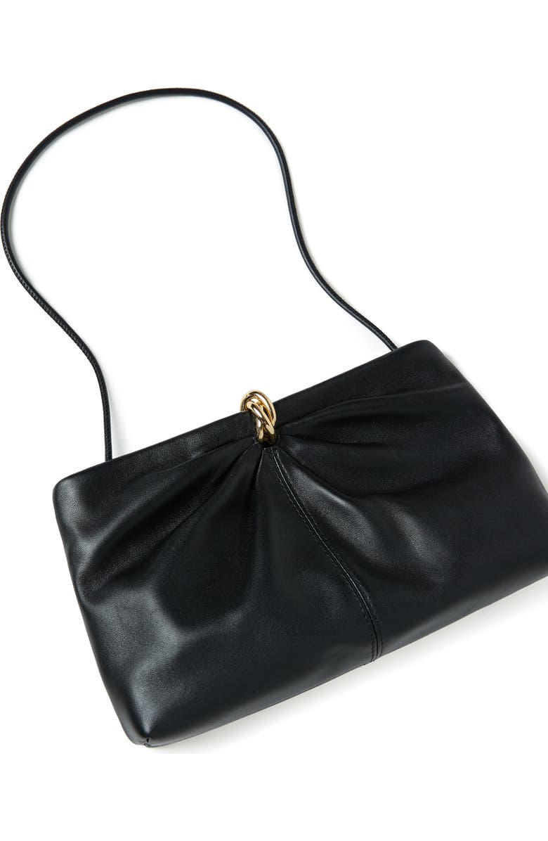 Loeffler Randall Corrine Leather Shoulder Bag, Alternate, color, Black