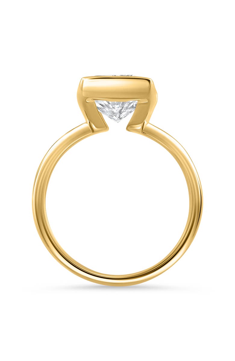 Bliss Diamond Certified 4Ct Radiant Cut Diamond Bezel Engagement Ring Gold Lab Grown, Alternate, color, 14K Yellow Gold