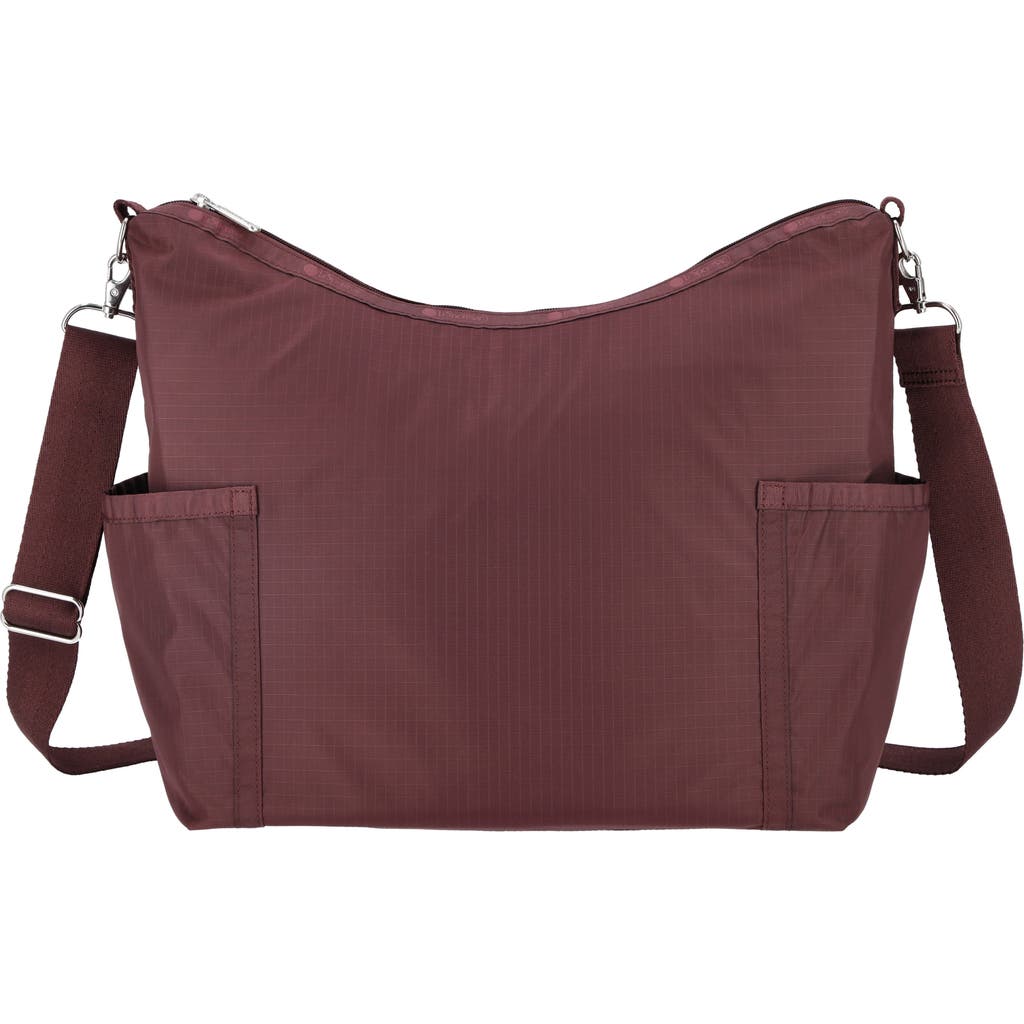 Lesportsac Zip Bucket Shoulder Bag In Burgundy
