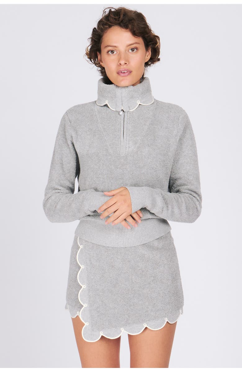 RACHEL ANTONOFF Nico Half-Zip, Alternate, color, Grey