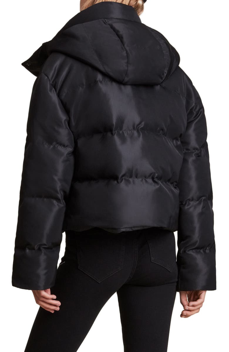 AllSaints Allais Hooded Puffer Coat, Alternate, color, Black