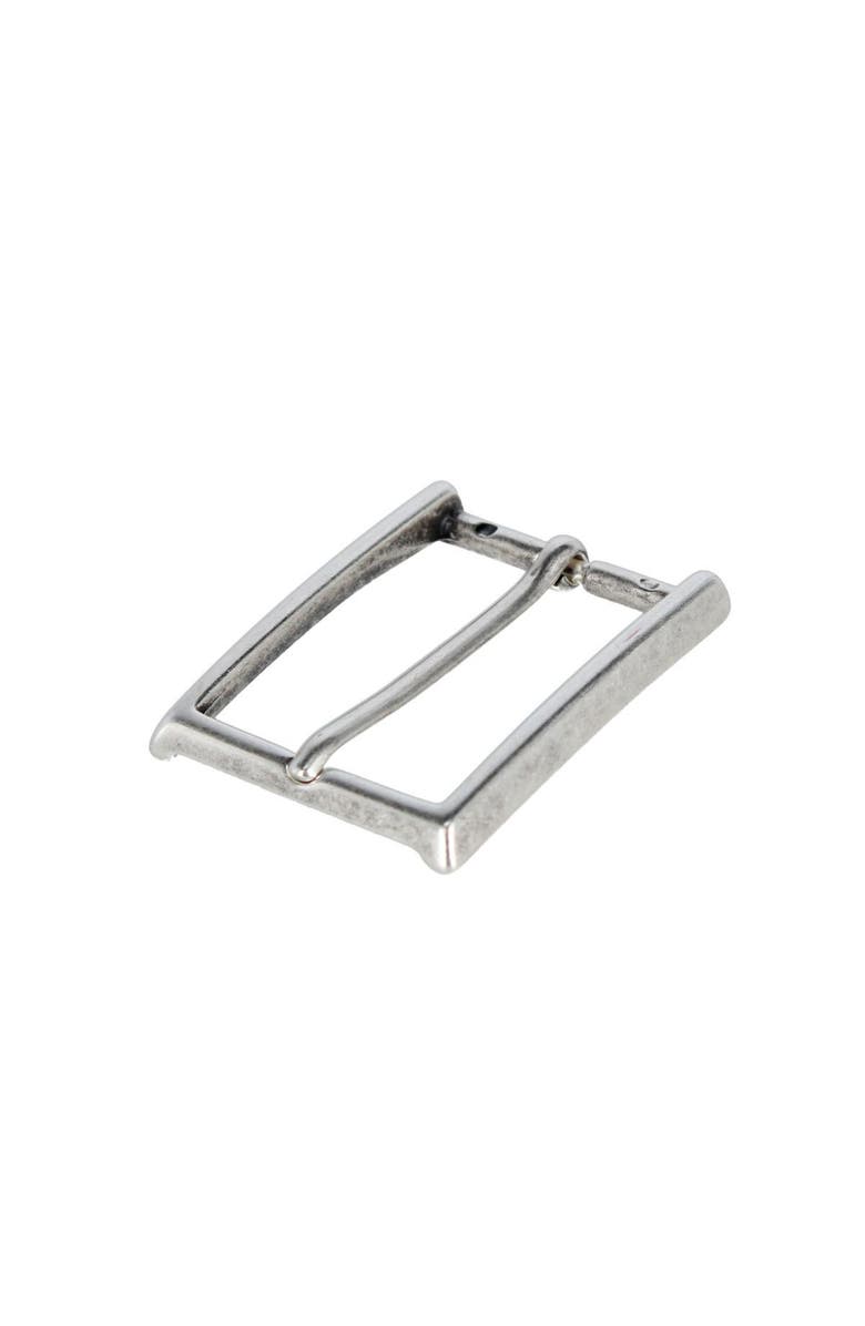 Trafalgar 35mm Italian Simply Classic Rectangular Solid Brass Harness Belt Buckle, Alternate, color, English Silver