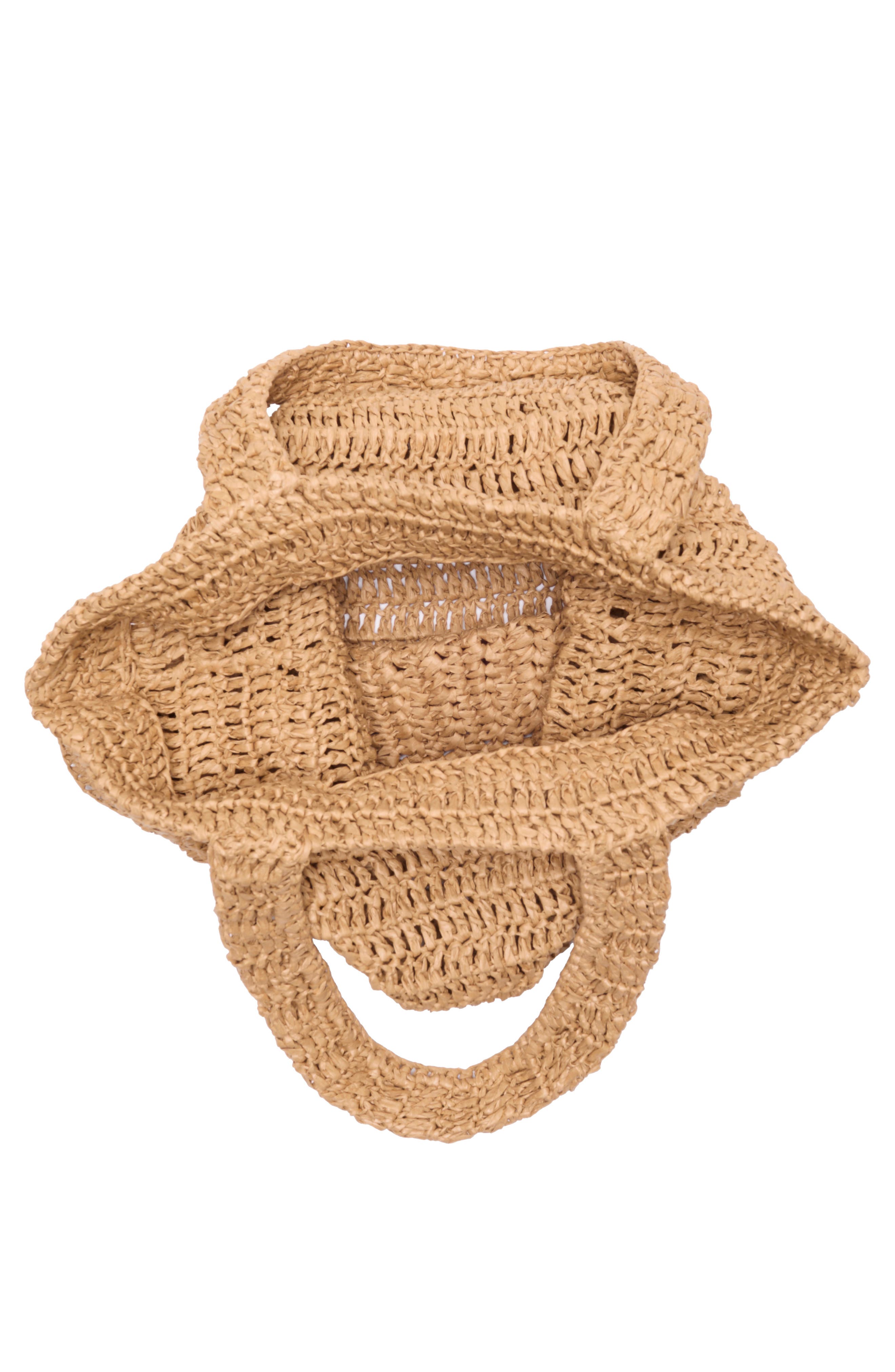 URBAN EXPRESSIONS HANDBAGS Straw Tote, Alternate, color, Camel