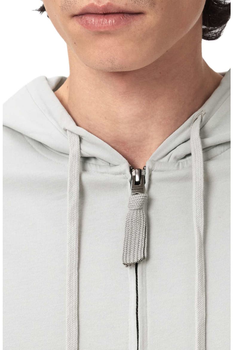Brace Cotton Zip-Up Hoodie, Alternate, color, PEBBLE GREY