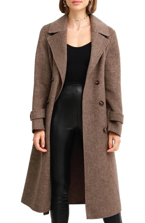 Belle & Bloom Front Runner Belted Wool Blend Coat In Multi