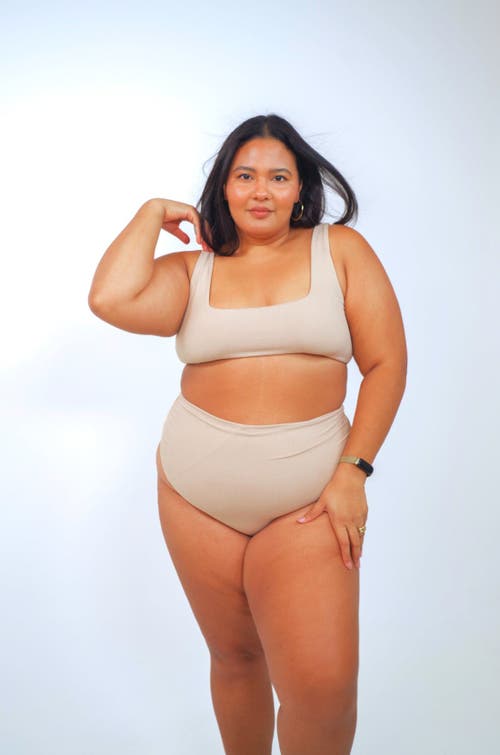 Shop Mary Mercedes Amelia 2-way Bikini Top In Cream