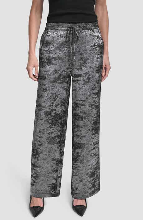 DKNY Wide Leg Liquid Velvet Pants