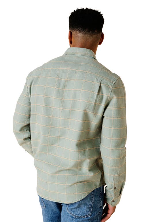 Hope & Henry Brushed Flannel Button Down Shirt In Green