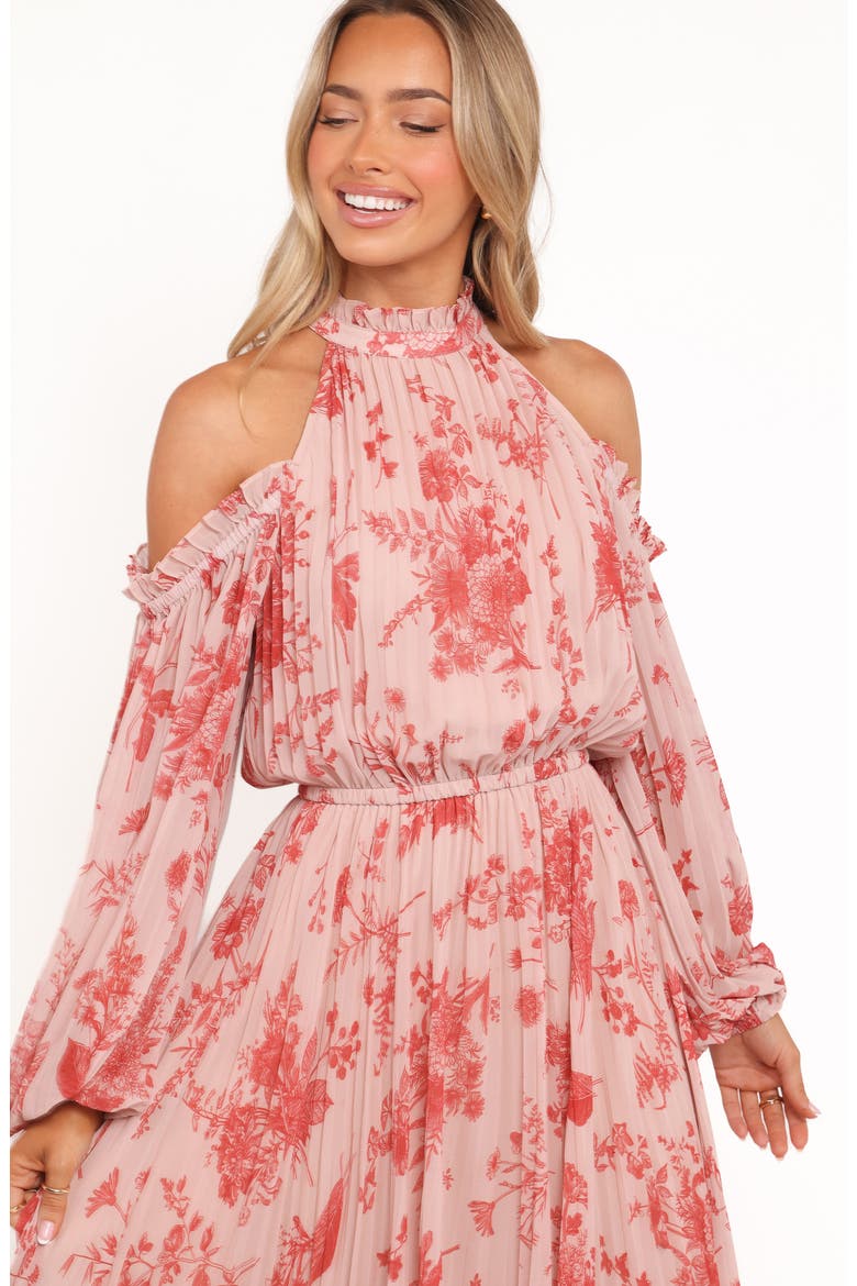 Hilary Off the Shoulder Long Sleeve Maxi Dress, Alternate, color, RED FLORAL