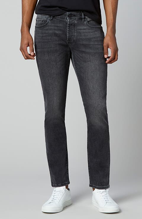 Avery Relaxed Straight Leg Jeans (Dark Grey Wash) (Regular & Big)
