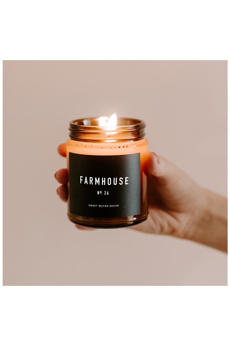 Farmhouse 9 oz. Candle, Alternate, color, BLACK