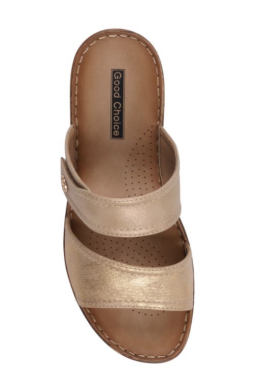 Gc Shoes Meli Comfort Wedge Sandal In Gold