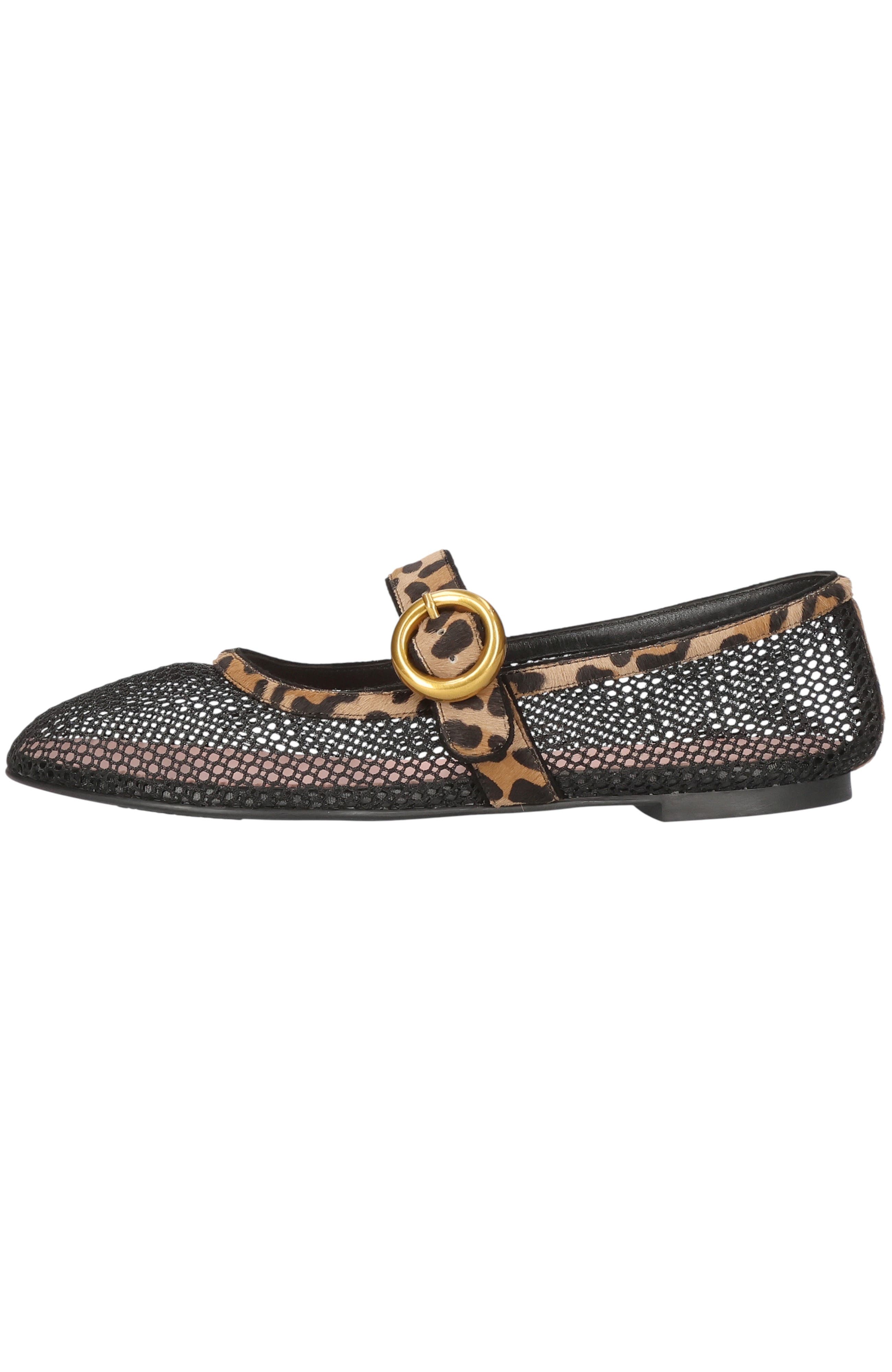 Pretty Ballerinas Mesh Buckle Mary Jane, Main, color, Black