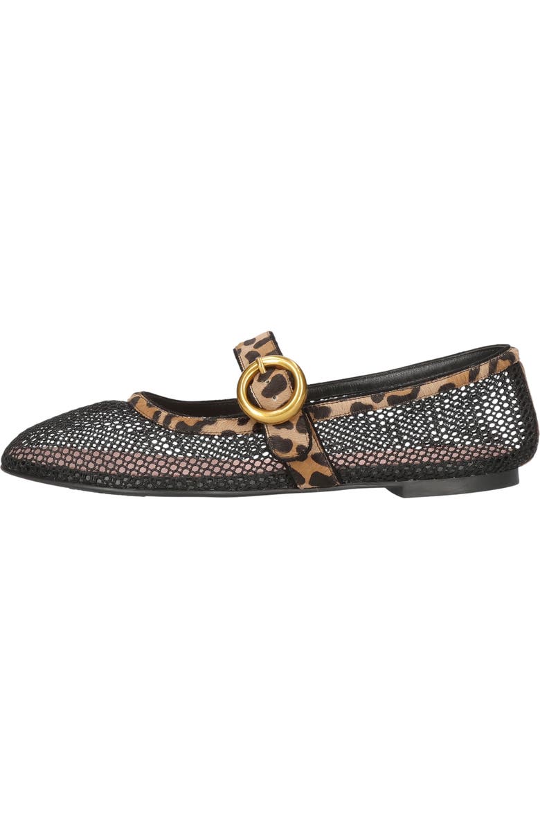 Pretty Ballerinas Mesh Buckle Mary Jane, Main, color, Black
