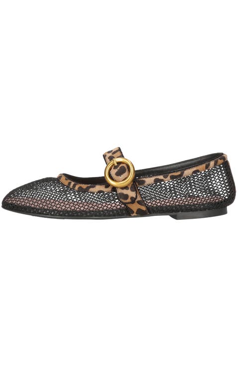 Mesh Buckle Mary Jane