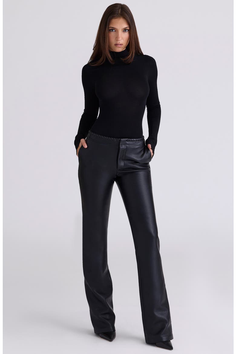 Eliena Long Sleeve Bodysuit, Alternate, color, BLACK