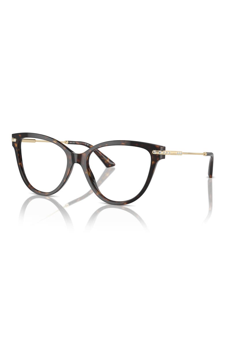 52mm Cat Eye Optical Glasses, Alternate, color, HAVANA / DEMO LENS