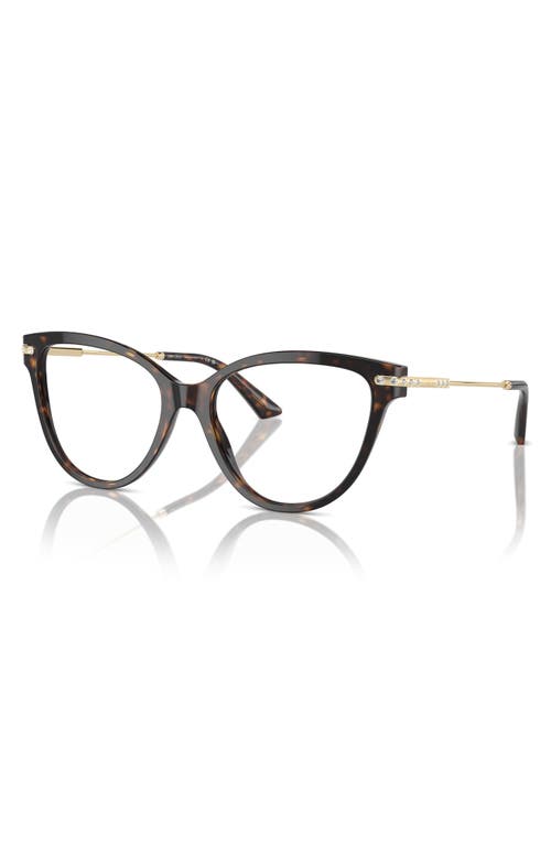 Jimmy Choo 52mm Cat Eye Optical Glasses In Brown