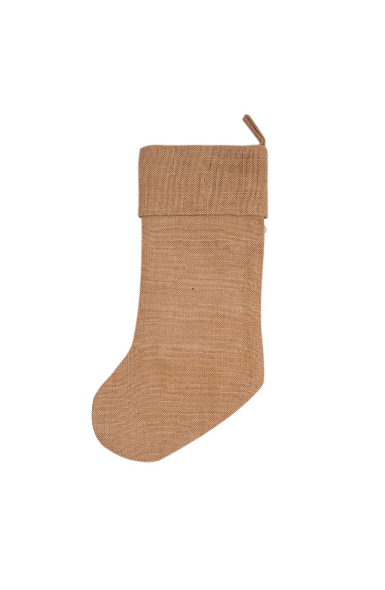 C&F Home Burlap Textured Hanging Christmas Stocking 20", Alternate, color, Brown