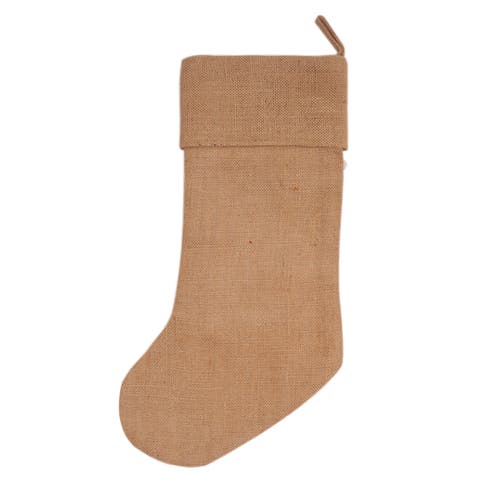 C & F Home C&f Home Burlap Textured Hanging Christmas Stocking 20" In Brown