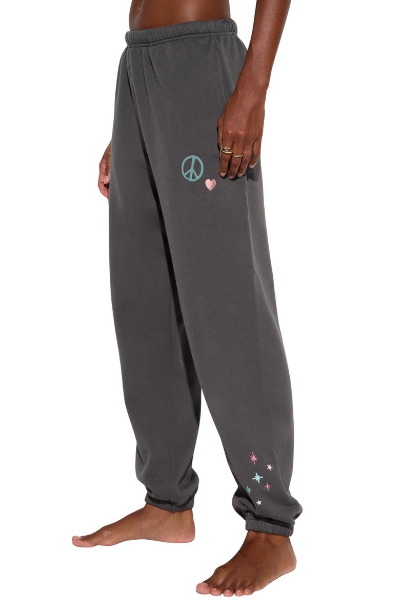 Spiritual Gangster Good Vibes Sol Cotton Blend Sweatpants, Alternate, color, Ash