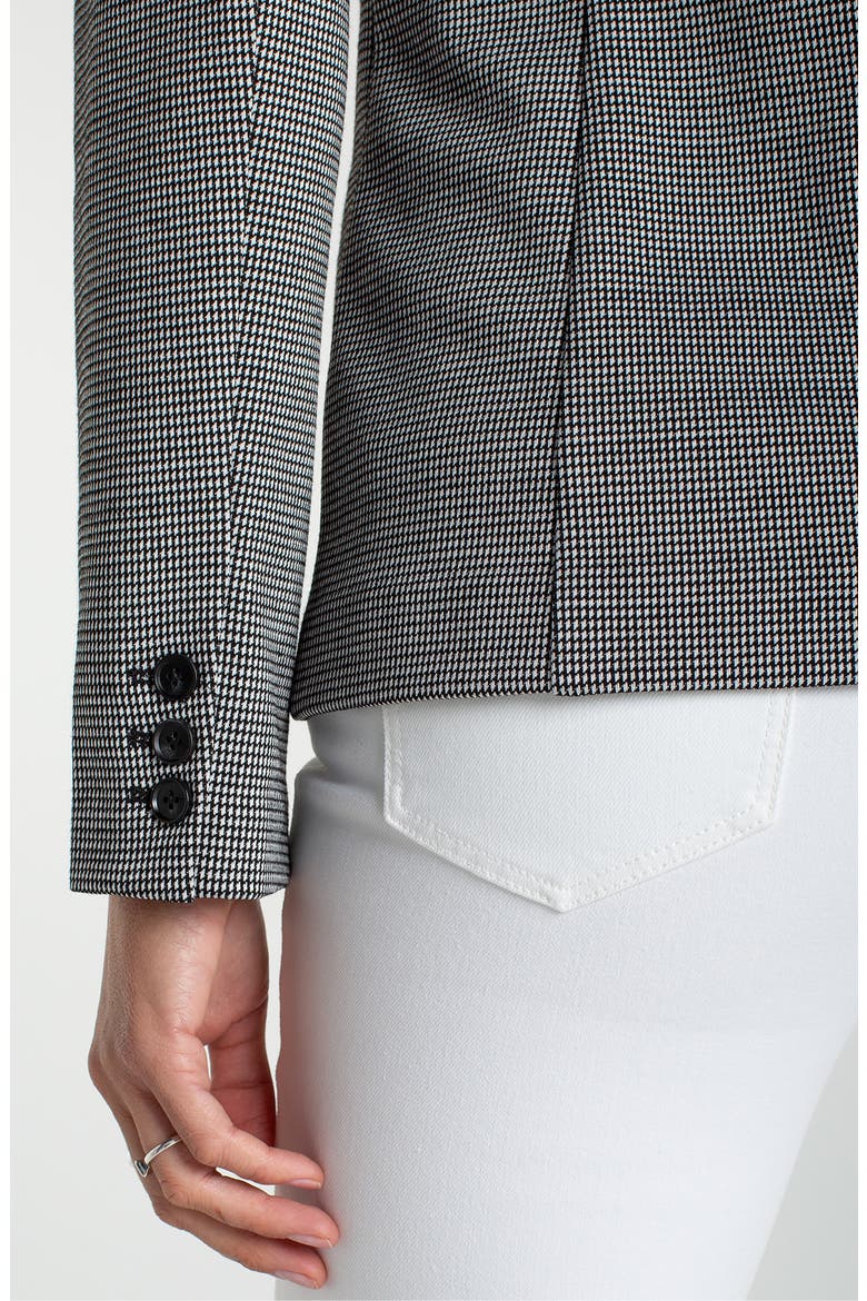 Check One-Button Blazer, Alternate, color, BLACK/WHITE MINI CHECK