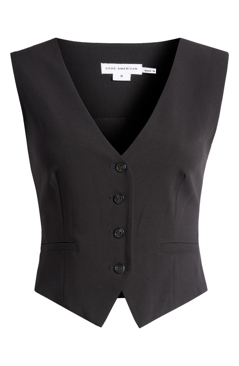 Good American Suiting Vest, Alternate, color, Black001