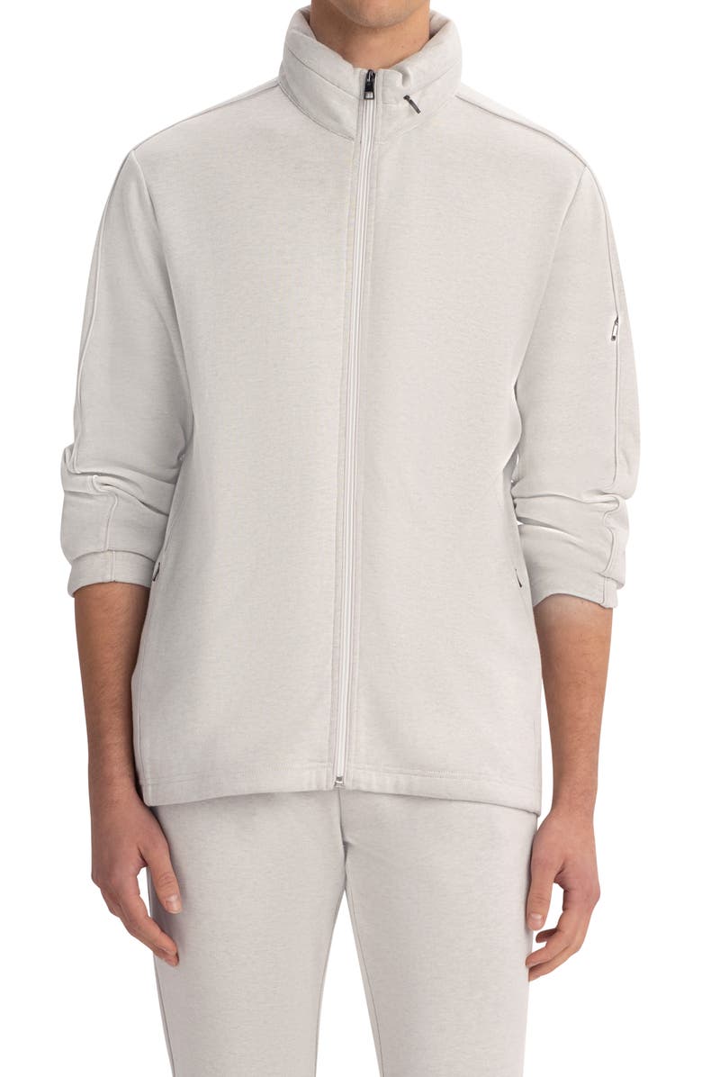 Bugatchi Comfort Cotton Blend Mock Neck Jacket, Main, color, 