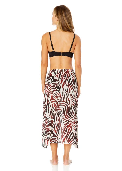 ANNE COLE TIGER DANCE RING SARONG SKIRT SWIMSUIT COVER UP