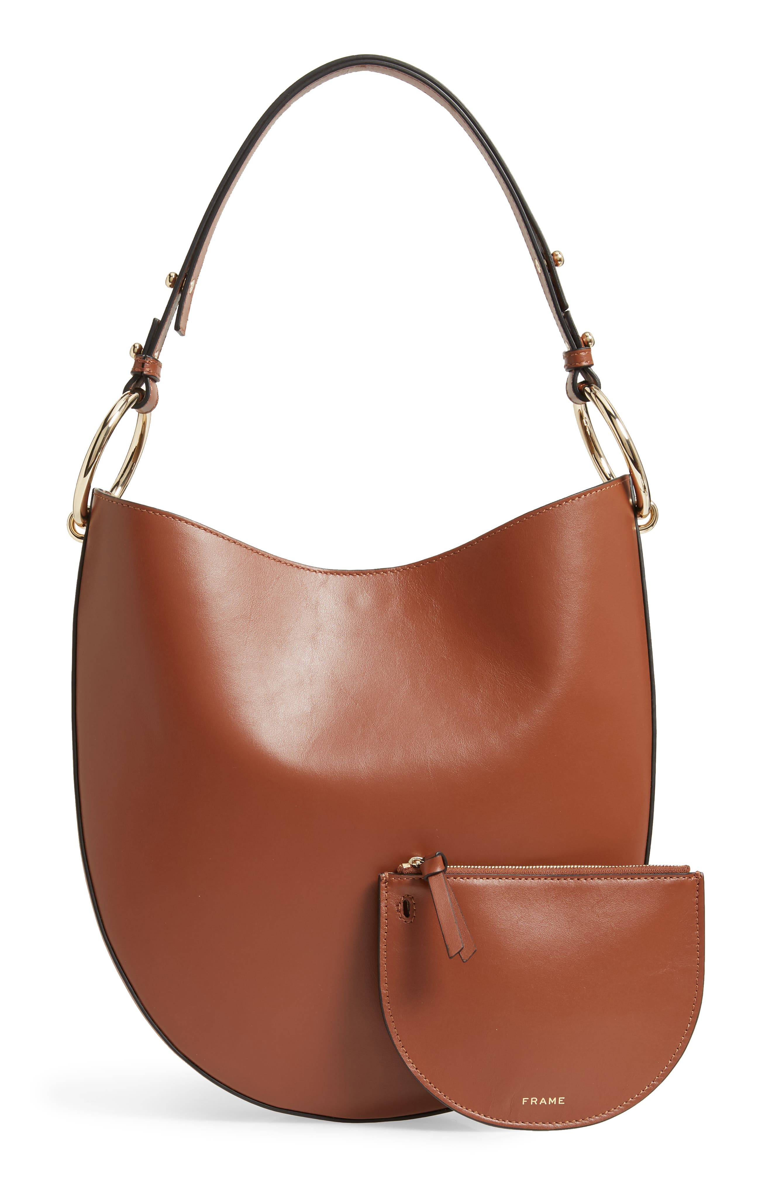 Le Switch Leather Hobo Bag, Alternate, color, SADDLE