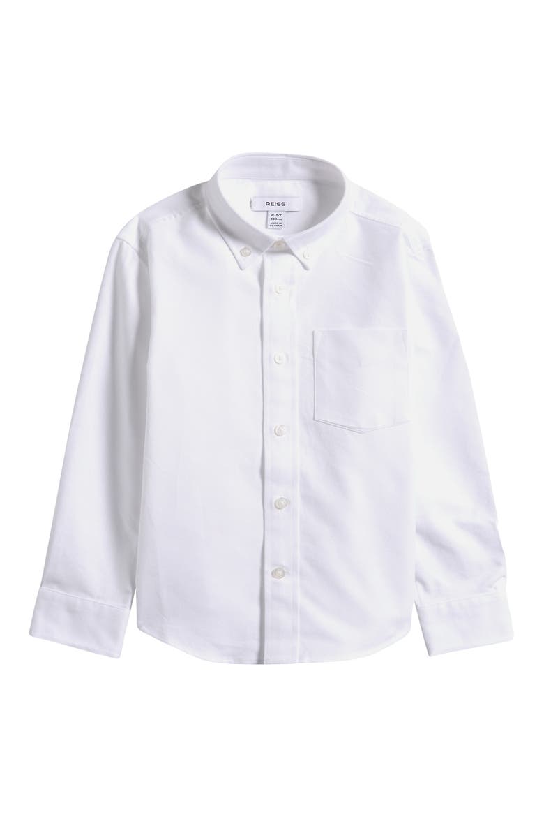Kids' Greenwich Button-Down Shirt, Main, color, WHITE