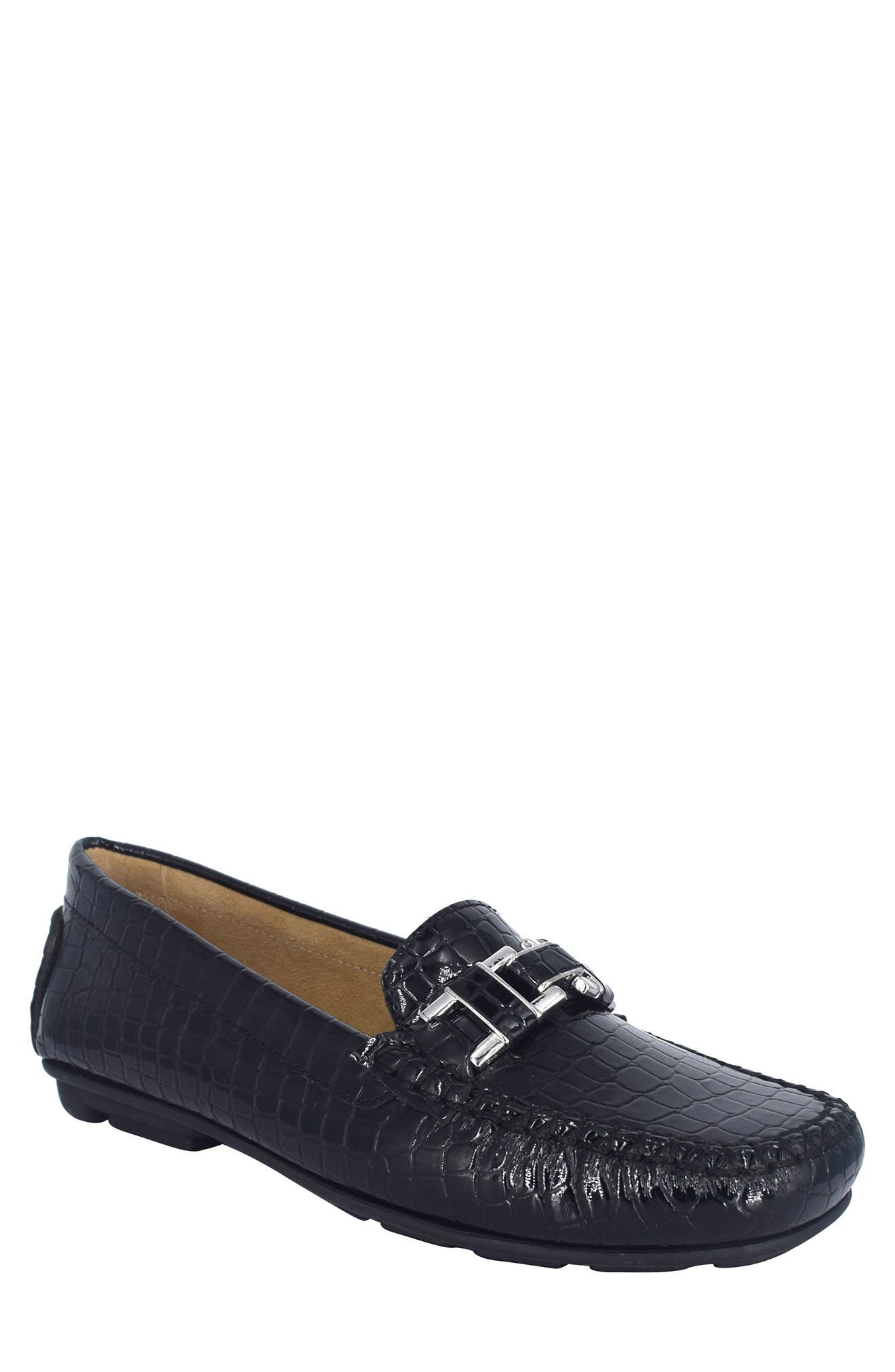 Impo Croc Embossed Leather Bit Loafer, Main, color, 