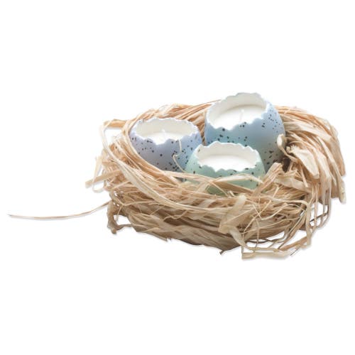 Tag Light Blue Cracked Egg Candles In Multi
