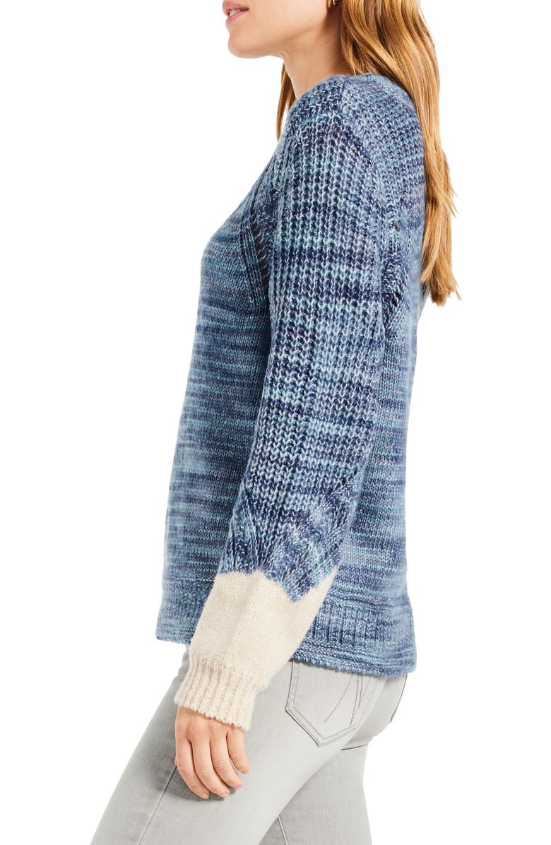 NIC+ZOE Winter Warmth Cotton Blend Sweater, Alternate, color, Blue Multi
