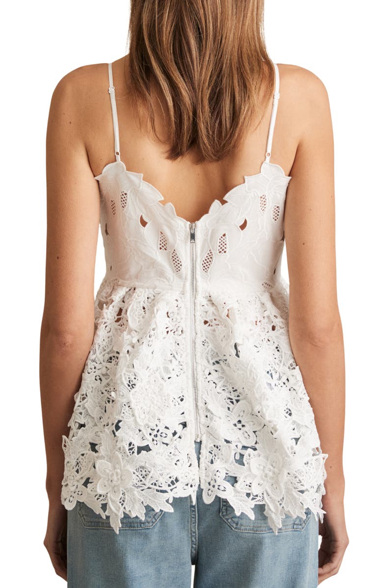 Reiss Melody Broderie Anglaise Cotton Camisole, Alternate, color, Ivory