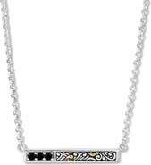 SAMUEL B. Topaz Engraved Bar Pendant Necklace