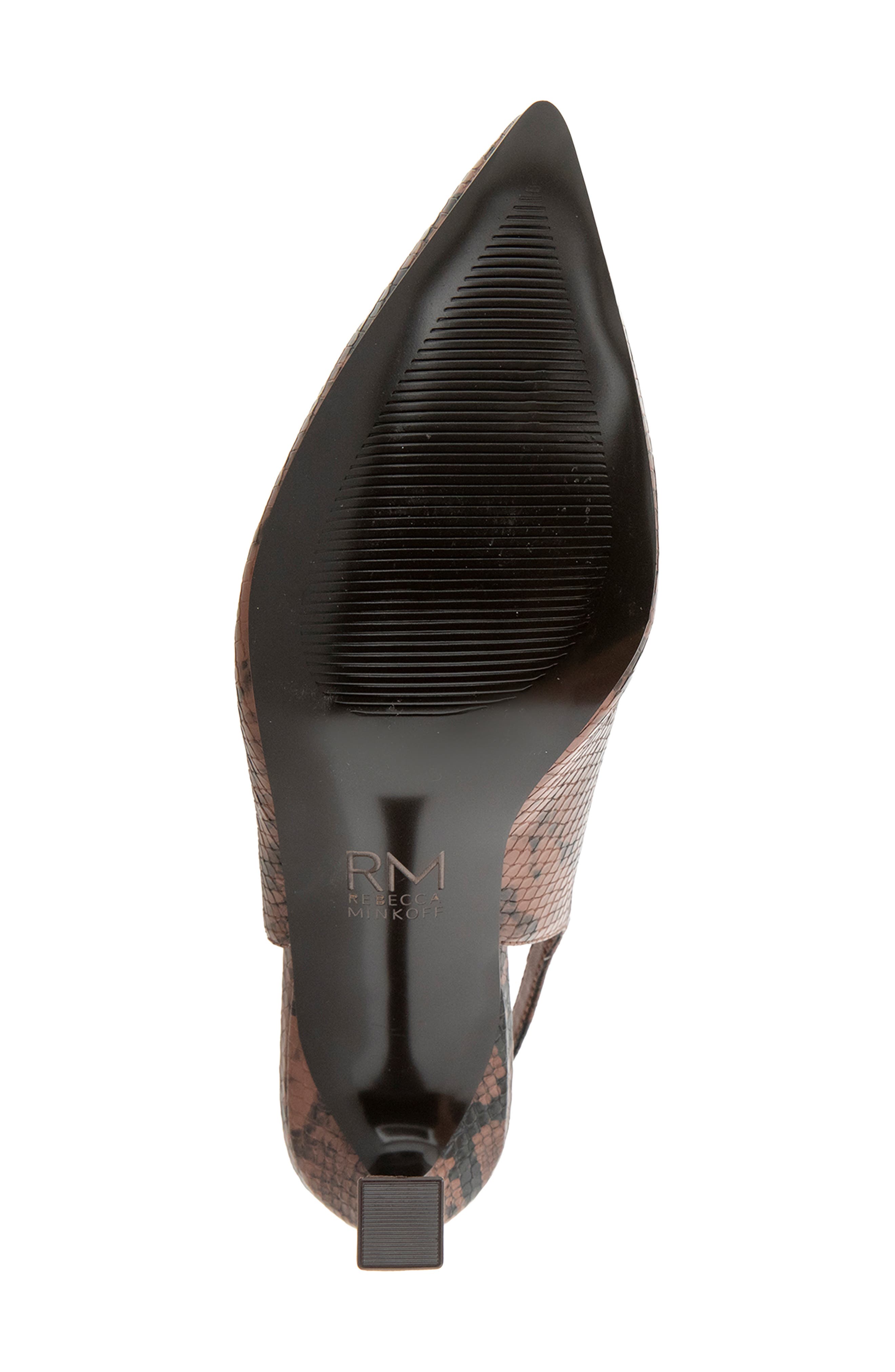 Kiara Faux Leather Pointed Toe Slingback Pump, Alternate, color, BROWN SNAKE PU